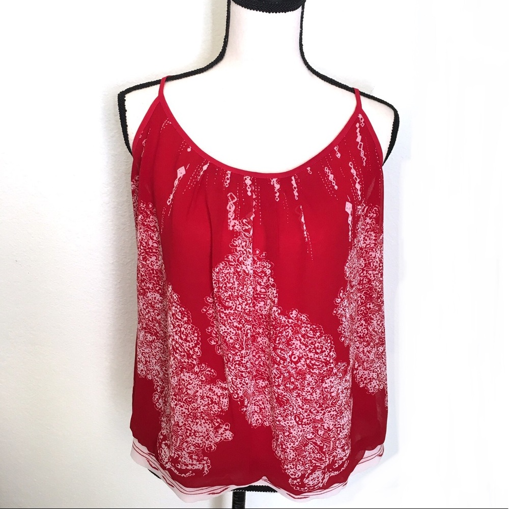 CABI Heart of Township Tank Top Red Size Medium